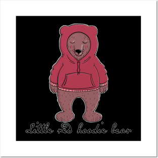 Little red hoodie Bear Posters and Art